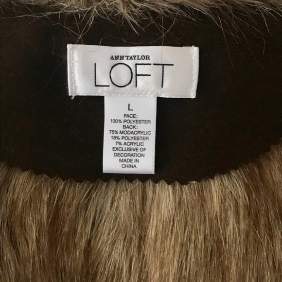 Ann Taylor LOFT Faux Fur & Suede Vest - Picture 2 of 9
